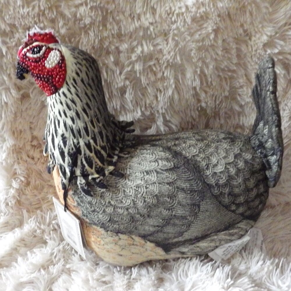 COPY - John Derian 2024 Chicken/ Hen Pillow/ Embellished/ Thanksgiving